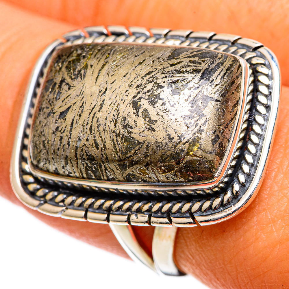 Pyrite Agate Rings handcrafted by Anasilvercos - RING106811