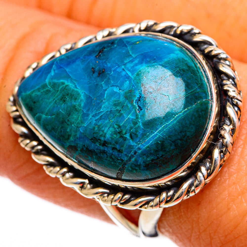 Chrysocolla Rings handcrafted by Anasilvercos - RING106821