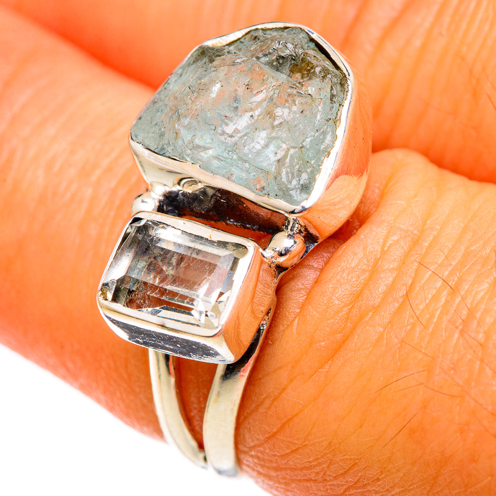Aquamarine Rings handcrafted by Anasilvercos - RING106830
