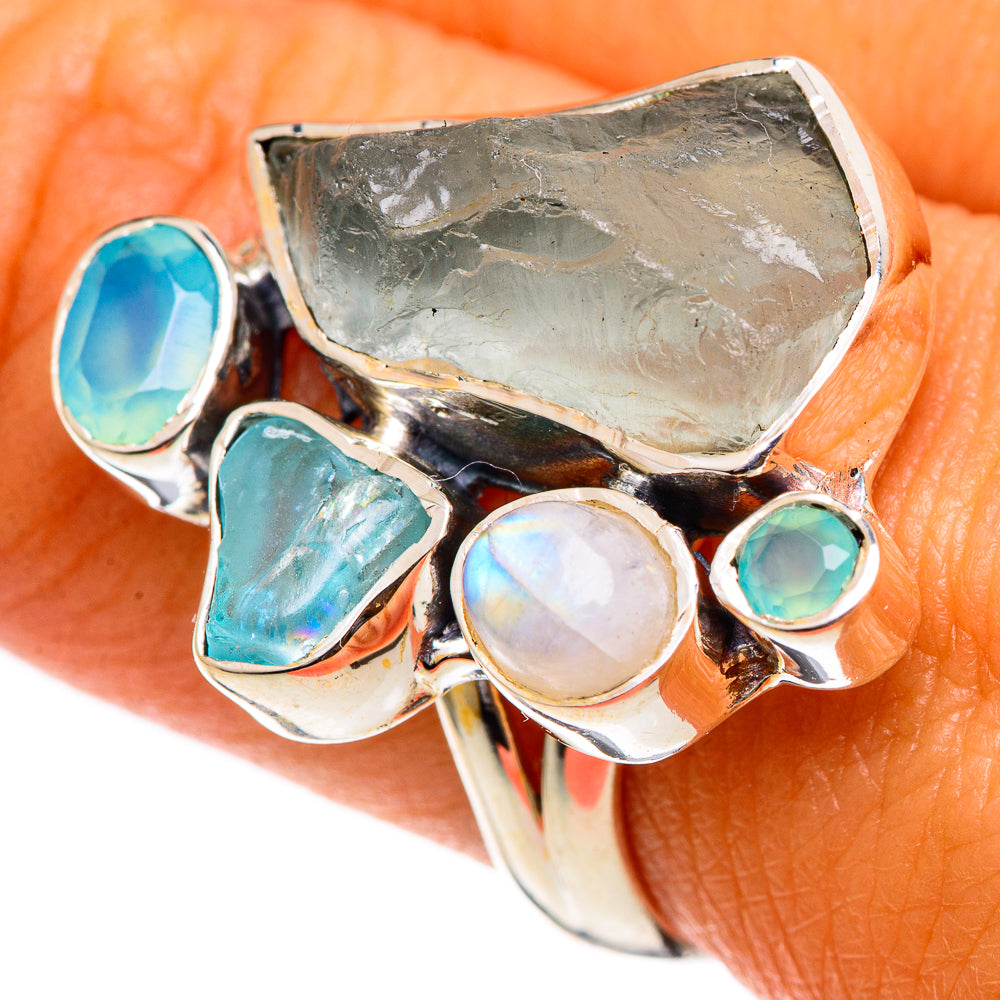 Aquamarine Rings handcrafted by Anasilvercos - RING106833