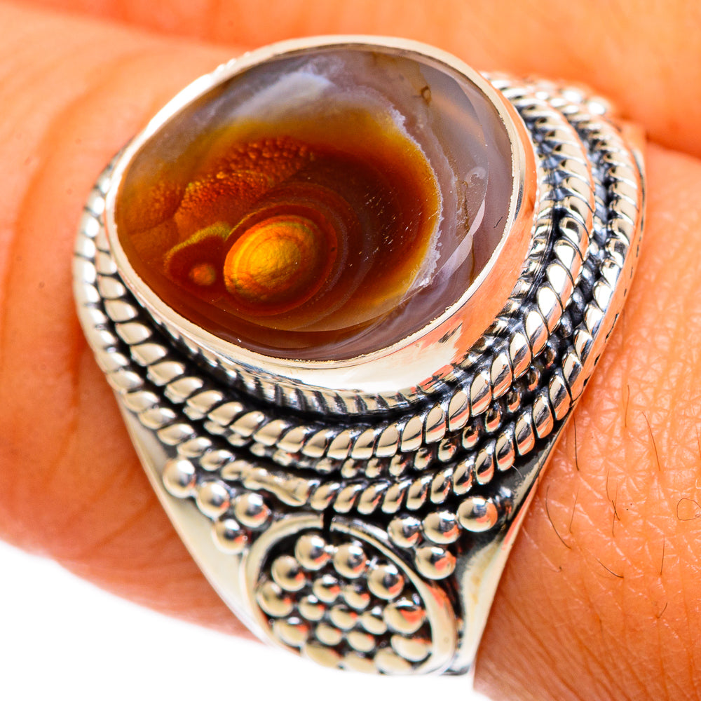 Mexican Fire Agate Rings handcrafted by Anasilvercos - RING106845