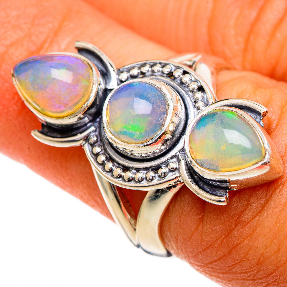 Ethiopian Opal Rings handcrafted by Anasilvercos - RING106865