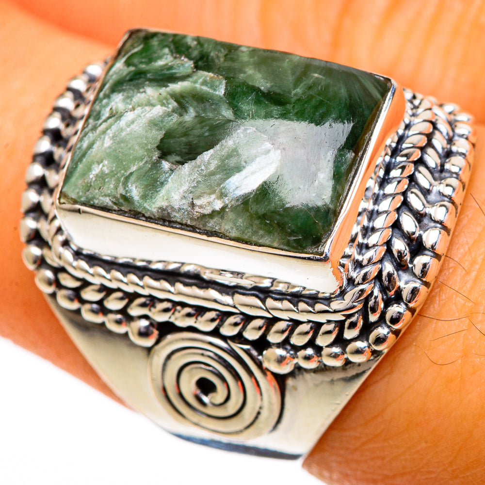 Seraphinite Rings handcrafted by Anasilvercos - RING106878