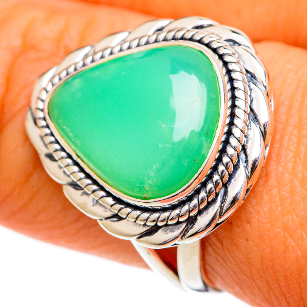 Chrysoprase Rings handcrafted by Anasilvercos - RING106881
