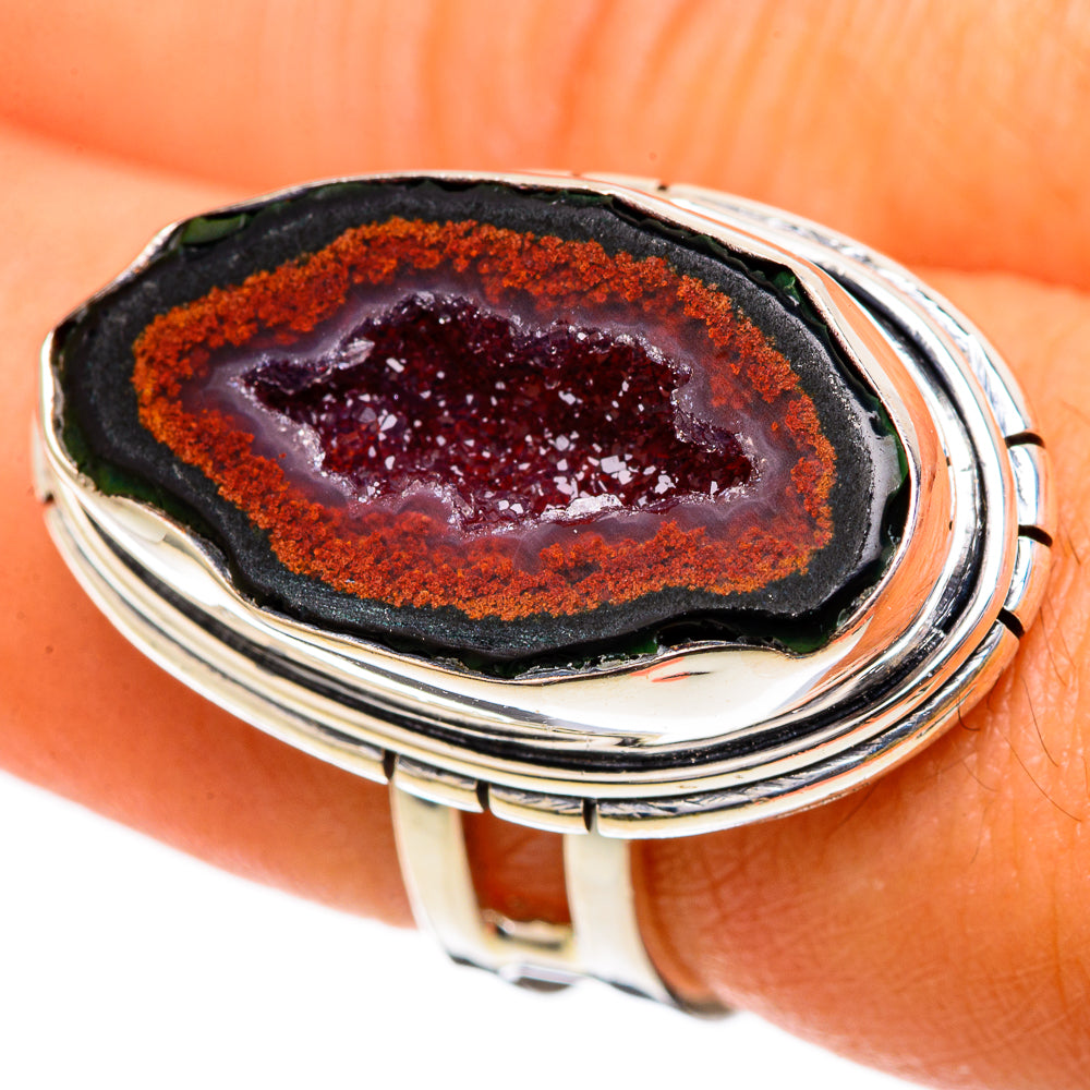 Coconut Geode Druzy Rings handcrafted by Anasilvercos - RING106888