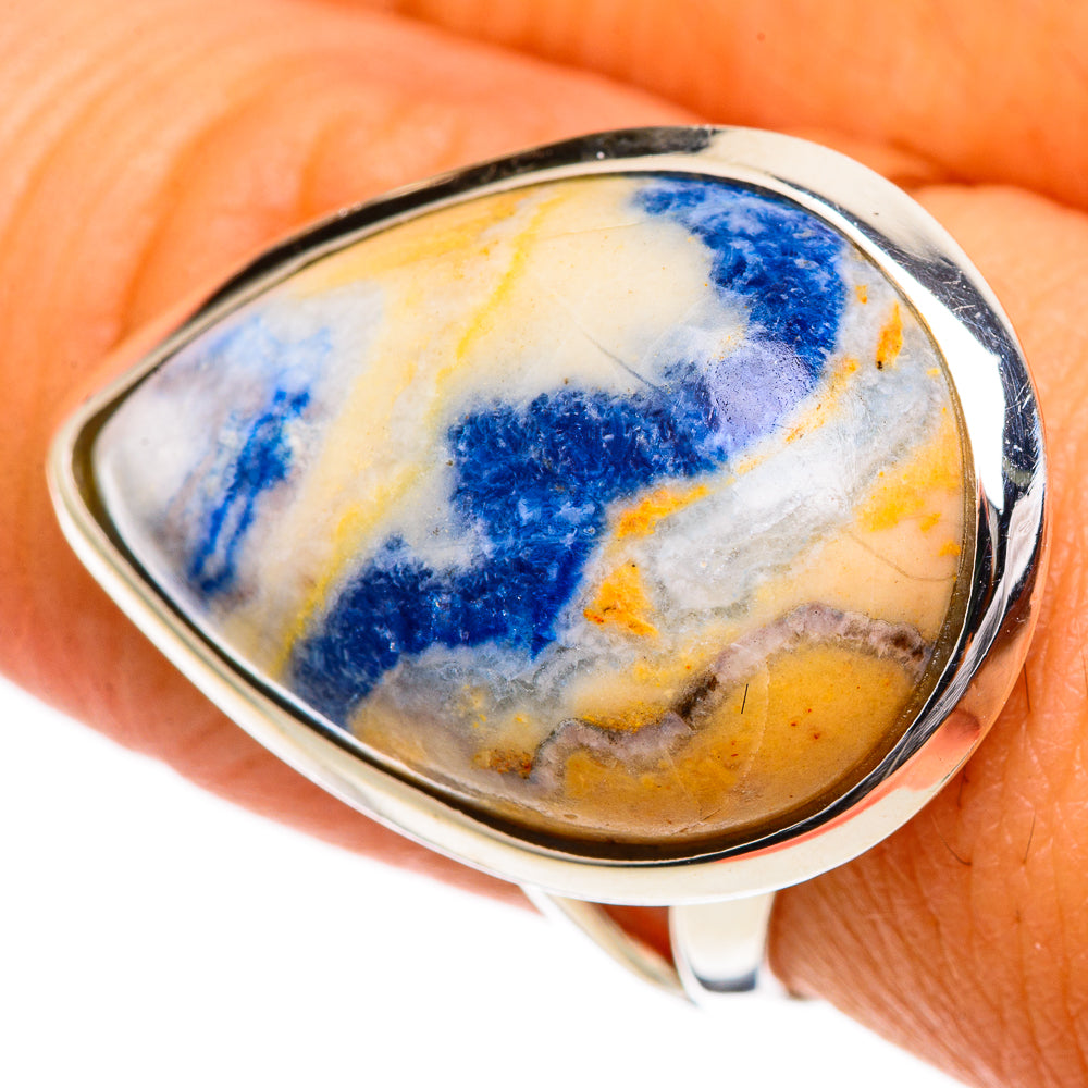 Blue Scheelite Rings handcrafted by Anasilvercos - RING106911