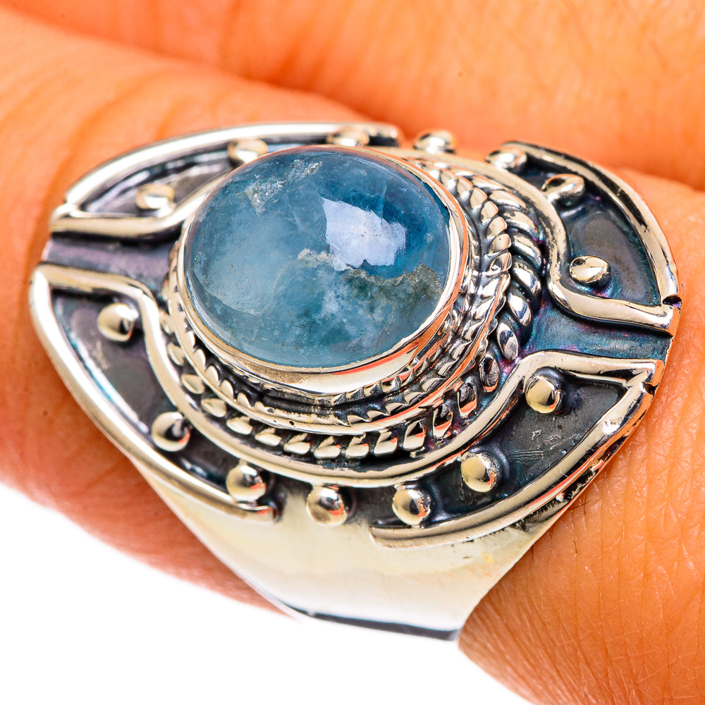 Aquamarine Rings handcrafted by Anasilvercos - RING106912