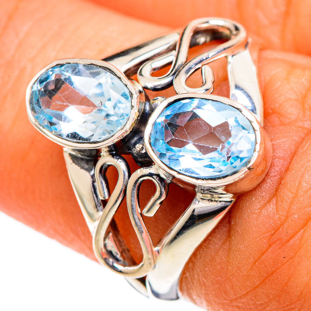 Blue Topaz Rings handcrafted by Anasilvercos - RING106914