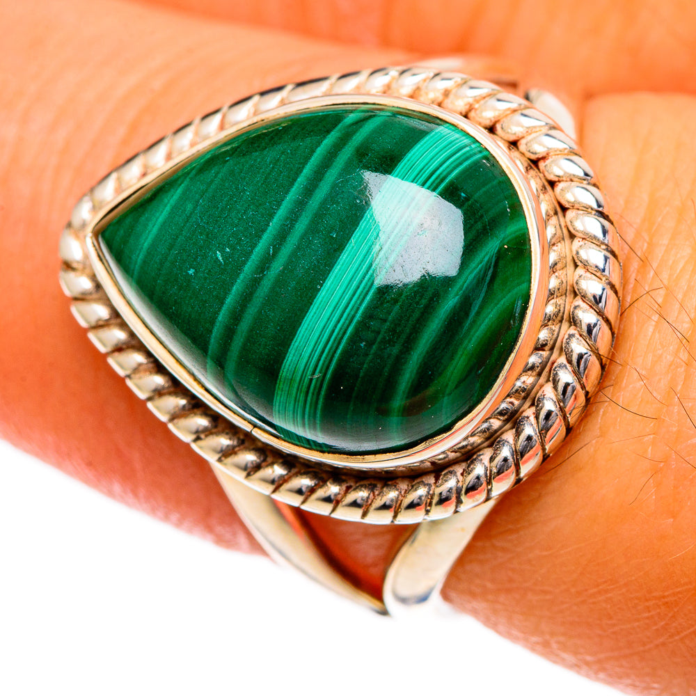 Malachite Rings handcrafted by Anasilvercos - RING106917