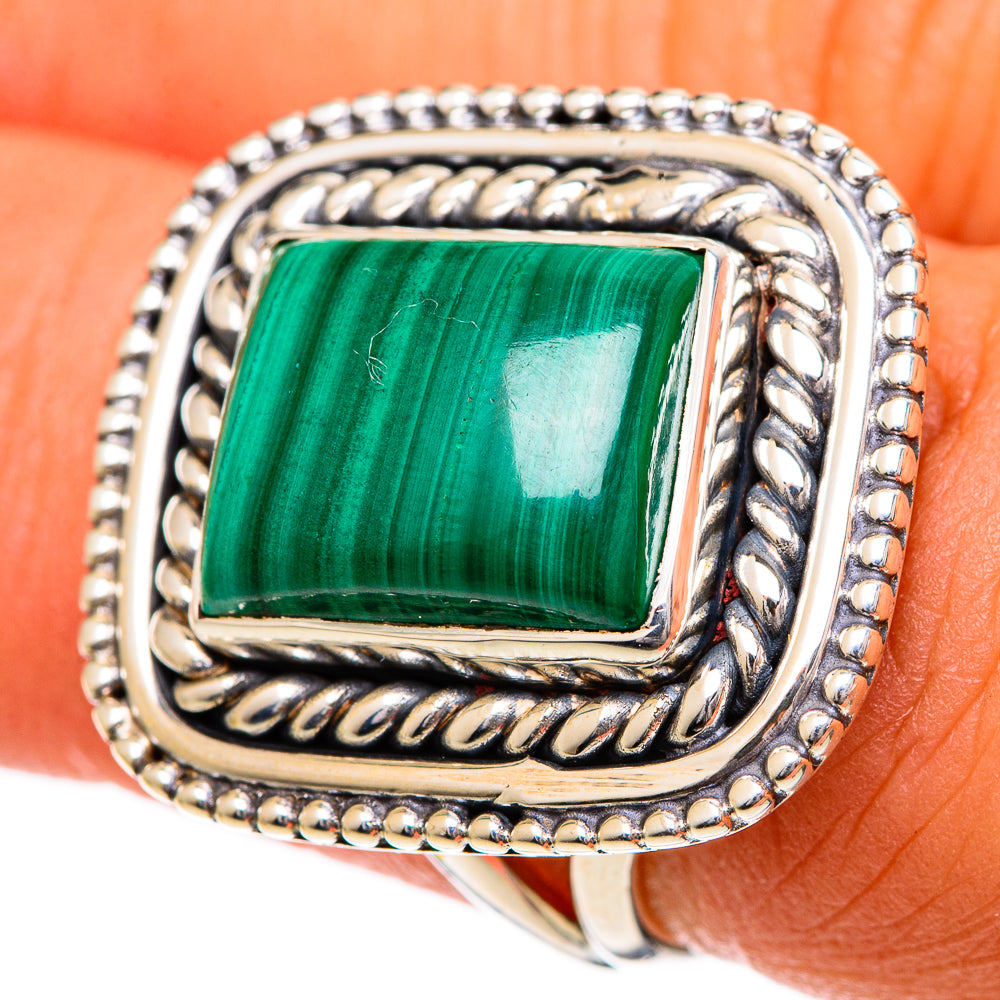Malachite Rings handcrafted by Anasilvercos - RING106921