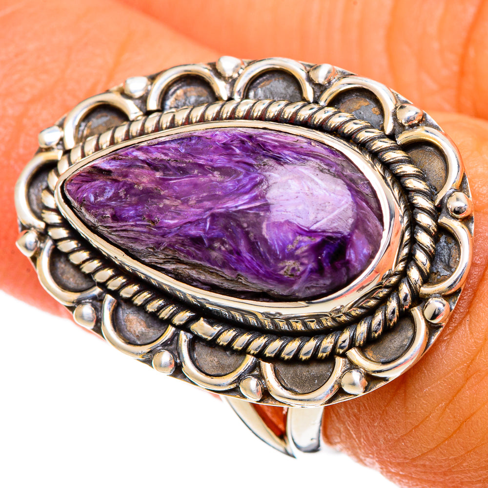 Charoite Rings handcrafted by Anasilvercos - RING106935