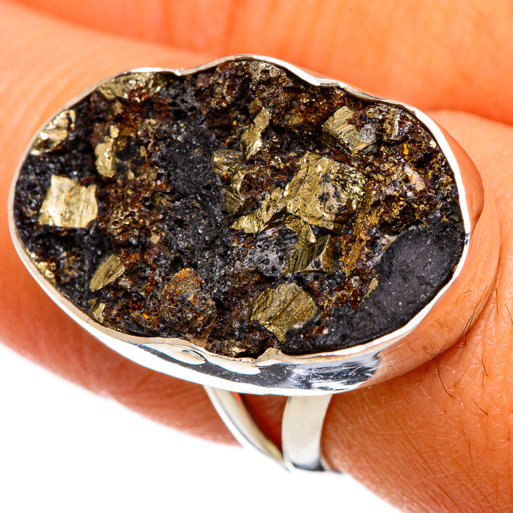 Pyrite Rings handcrafted by Anasilvercos - RING106938