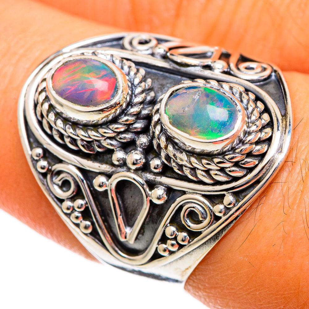 Ethiopian Opal Rings handcrafted by Anasilvercos - RING106944