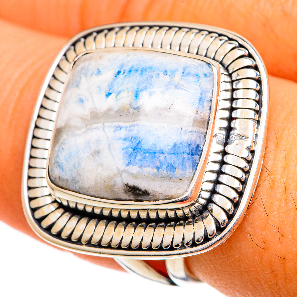 Blue Scheelite Rings handcrafted by Anasilvercos - RING106953