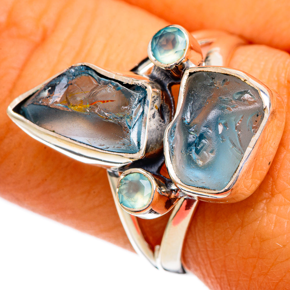 Aquamarine Rings handcrafted by Anasilvercos - RING106954