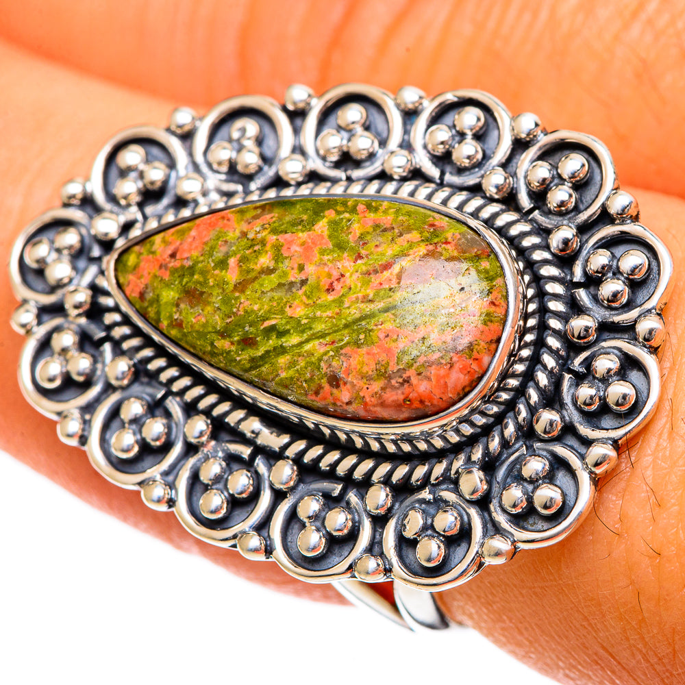 Unakite Rings handcrafted by Anasilvercos - RING106957