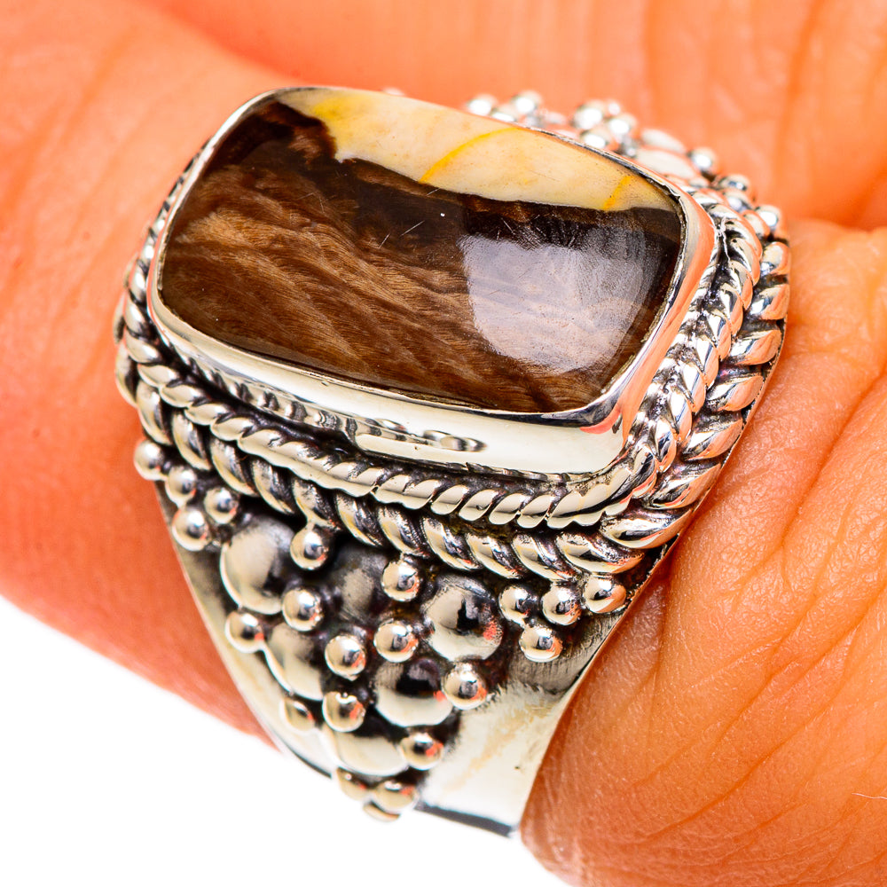Peanut Wood Jasper Rings handcrafted by Anasilvercos - RING106963