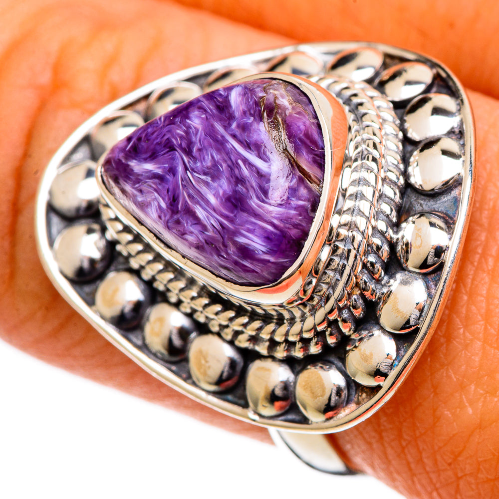 Charoite Rings handcrafted by Anasilvercos - RING106974