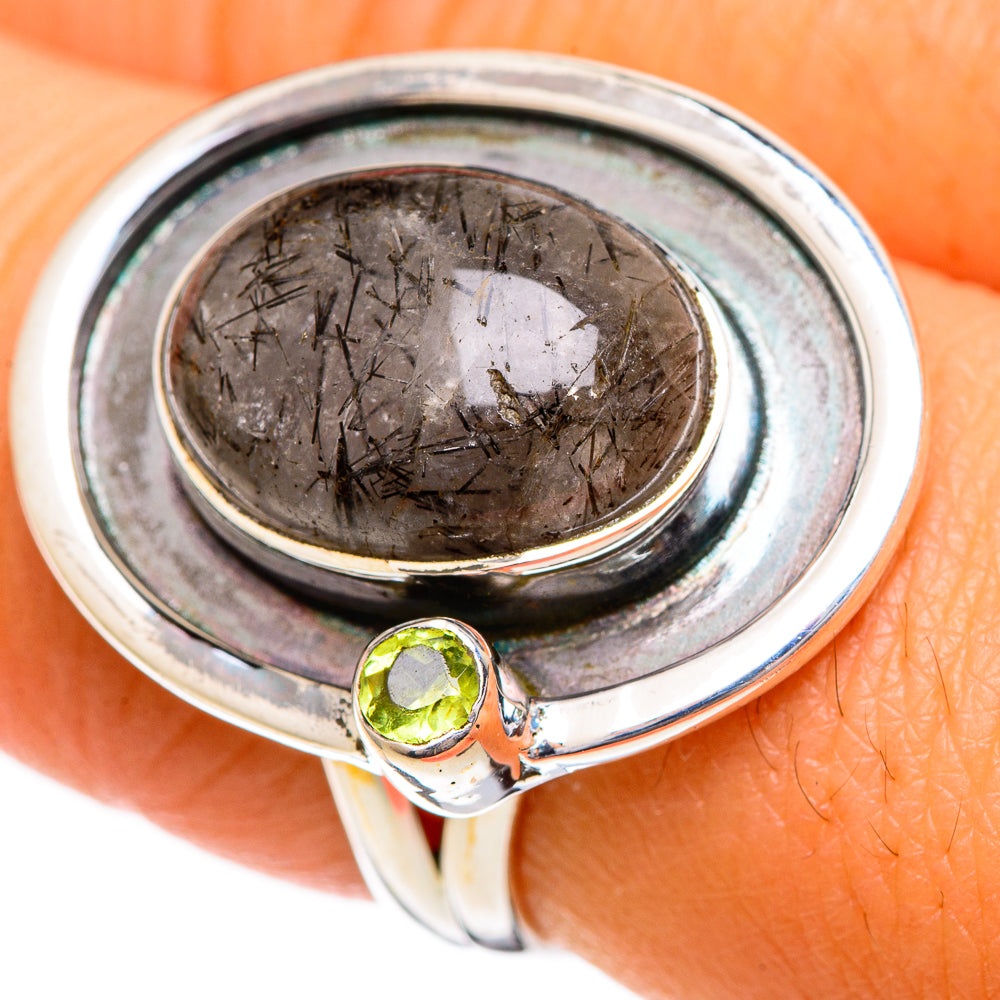 Tourmalinated Quartz Rings handcrafted by Anasilvercos - RING106977