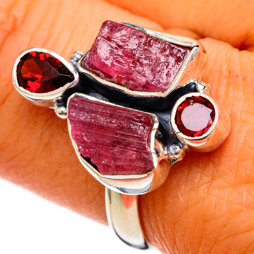 Pink Tourmaline Rings handcrafted by Anasilvercos - RING107007