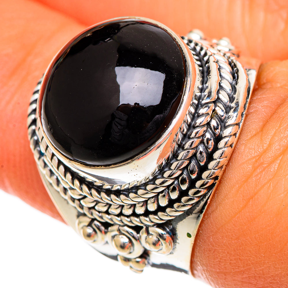 Black Onyx Rings handcrafted by Anasilvercos - RING107013