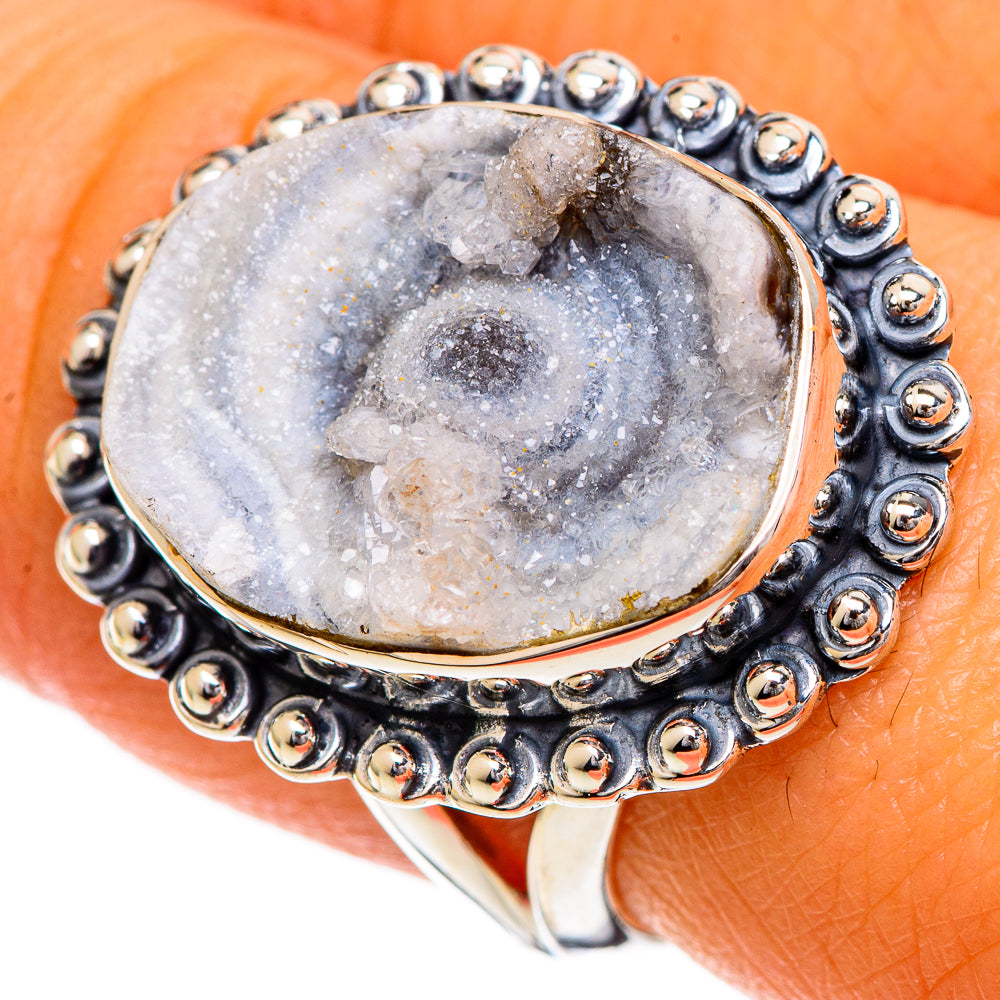 Desert Druzy Rings handcrafted by Anasilvercos - RING107020