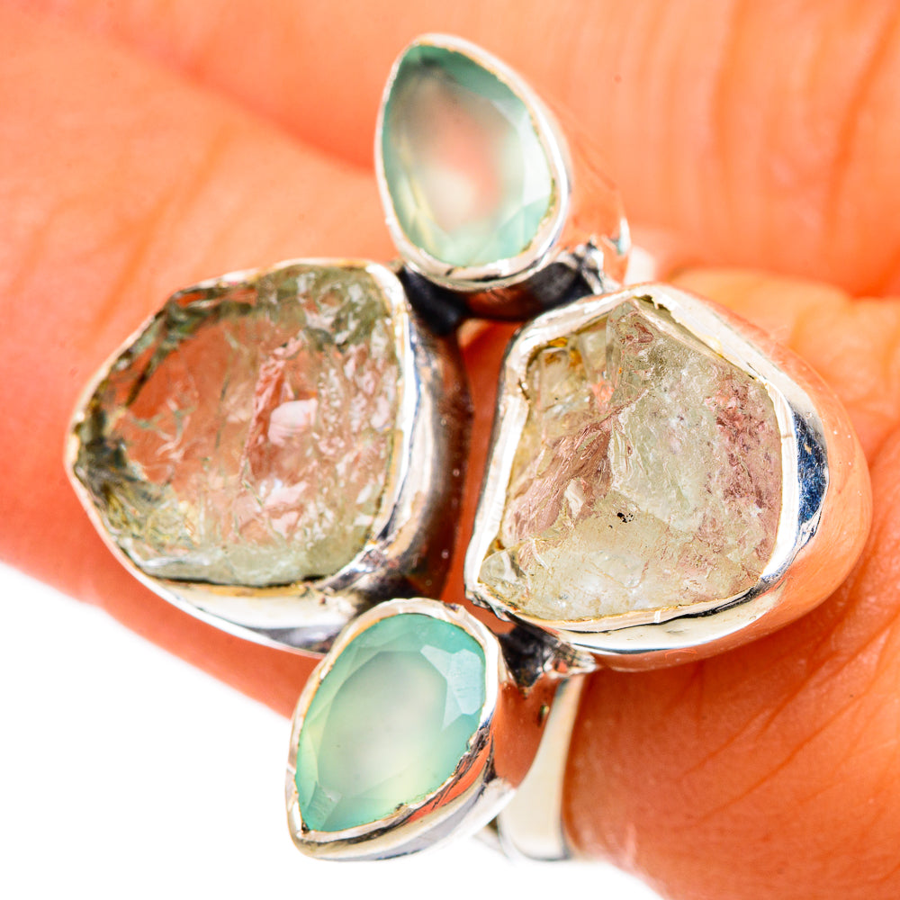 Aquamarine Rings handcrafted by Anasilvercos - RING107022