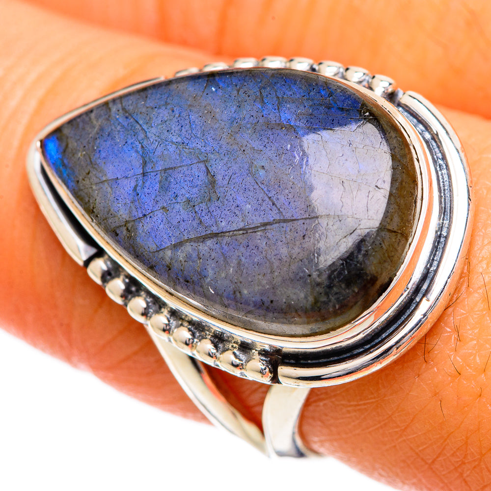 Labradorite Rings handcrafted by Anasilvercos - RING107025