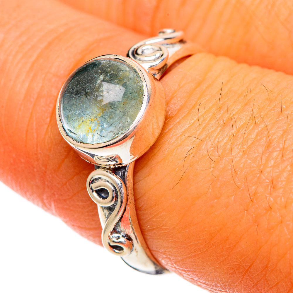 Aquamarine Rings handcrafted by Anasilvercos - RING107027