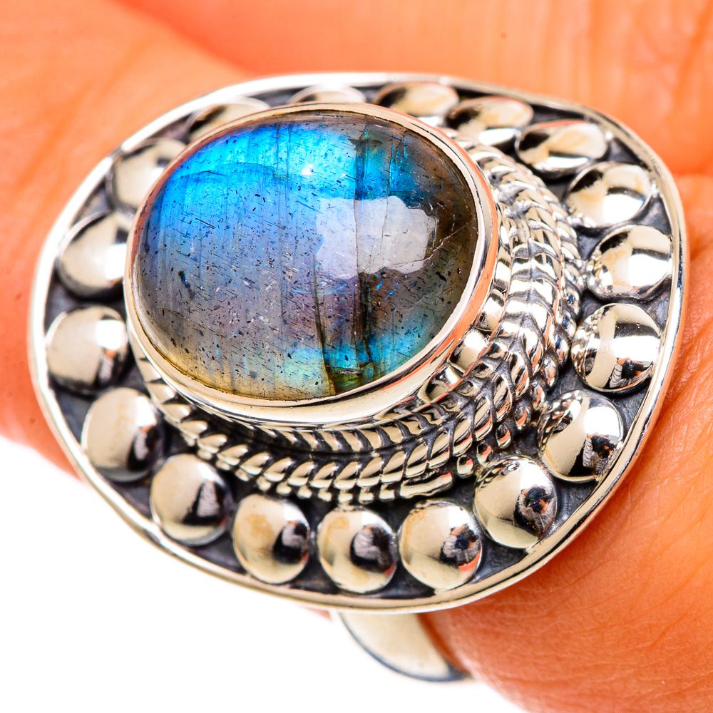 Labradorite Rings handcrafted by Anasilvercos - RING107028