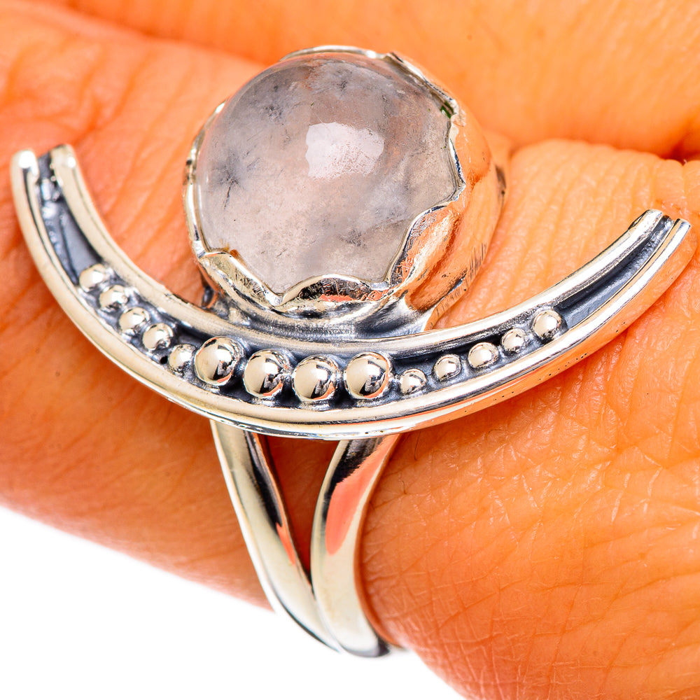 Rainbow Moonstone Rings handcrafted by Anasilvercos - RING107050