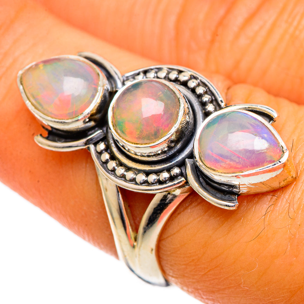 Ethiopian Opal Rings handcrafted by Anasilvercos - RING107052