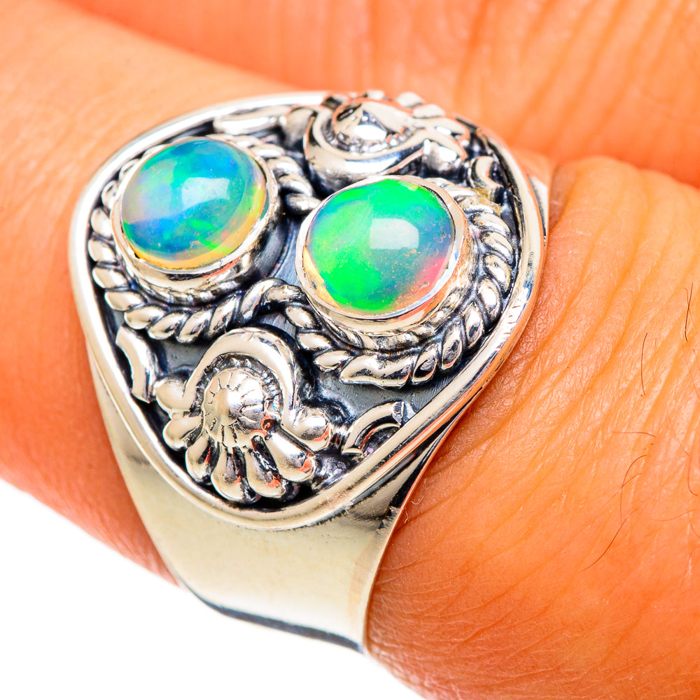 Ethiopian Opal Rings handcrafted by Anasilvercos - RING107053