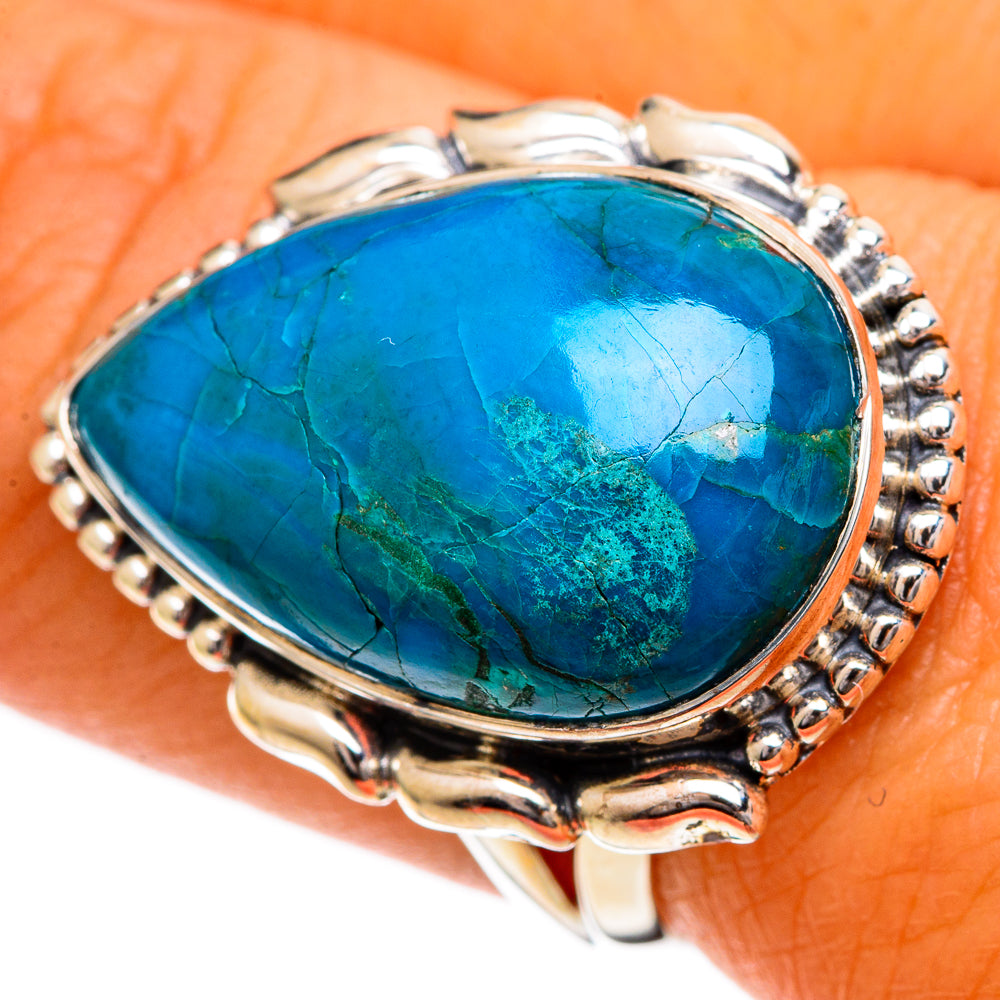 Chrysocolla Rings handcrafted by Anasilvercos - RING107055