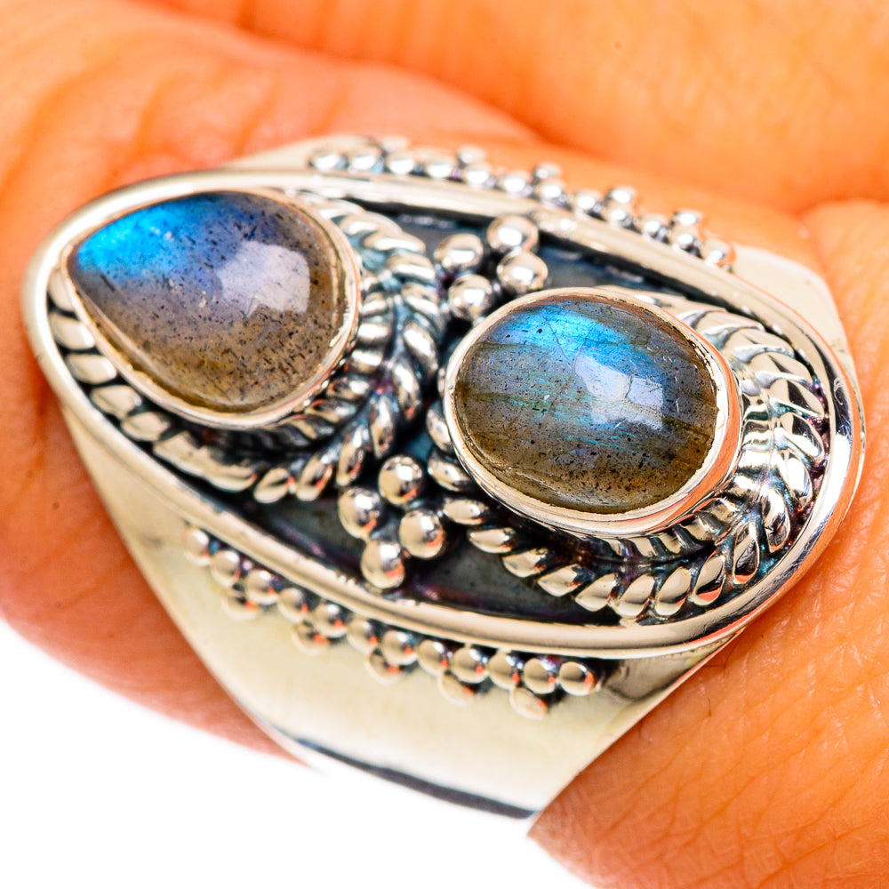Labradorite Rings handcrafted by Anasilvercos - RING107057