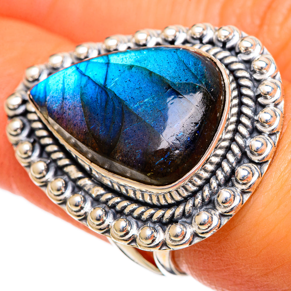 Labradorite Rings handcrafted by Anasilvercos - RING107067