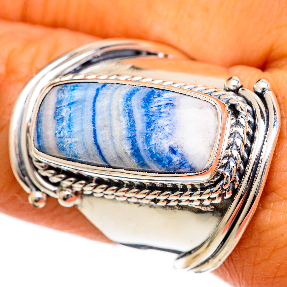 Blue Scheelite Rings handcrafted by Anasilvercos - RING107069