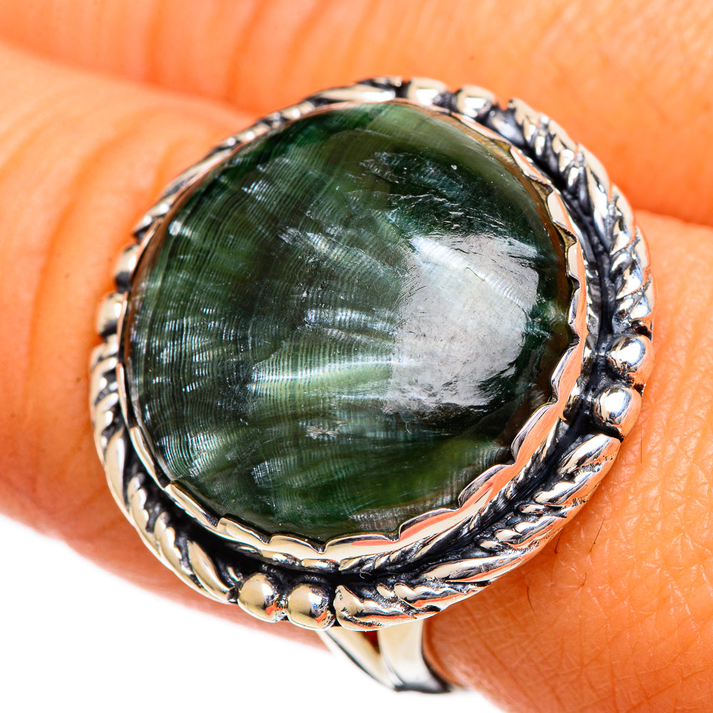 Seraphinite Rings handcrafted by Anasilvercos - RING107074