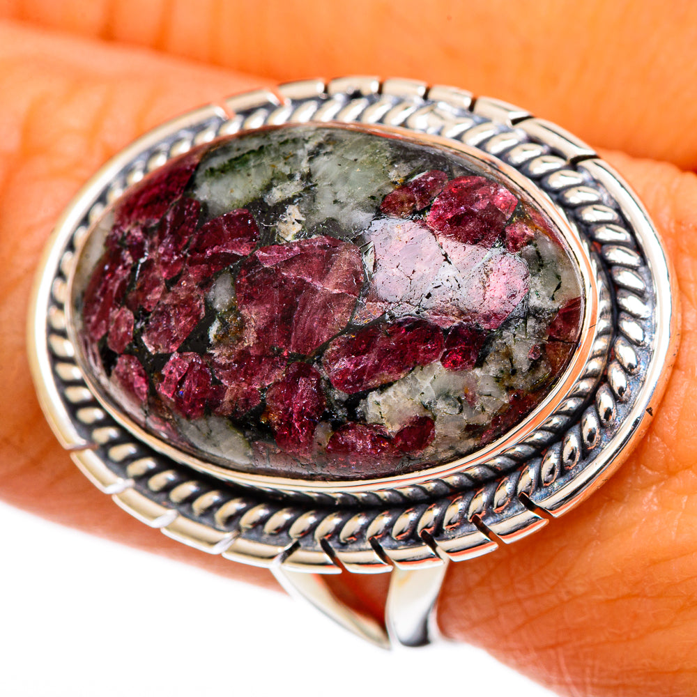 Russian Eudialyte Rings handcrafted by Anasilvercos - RING107091