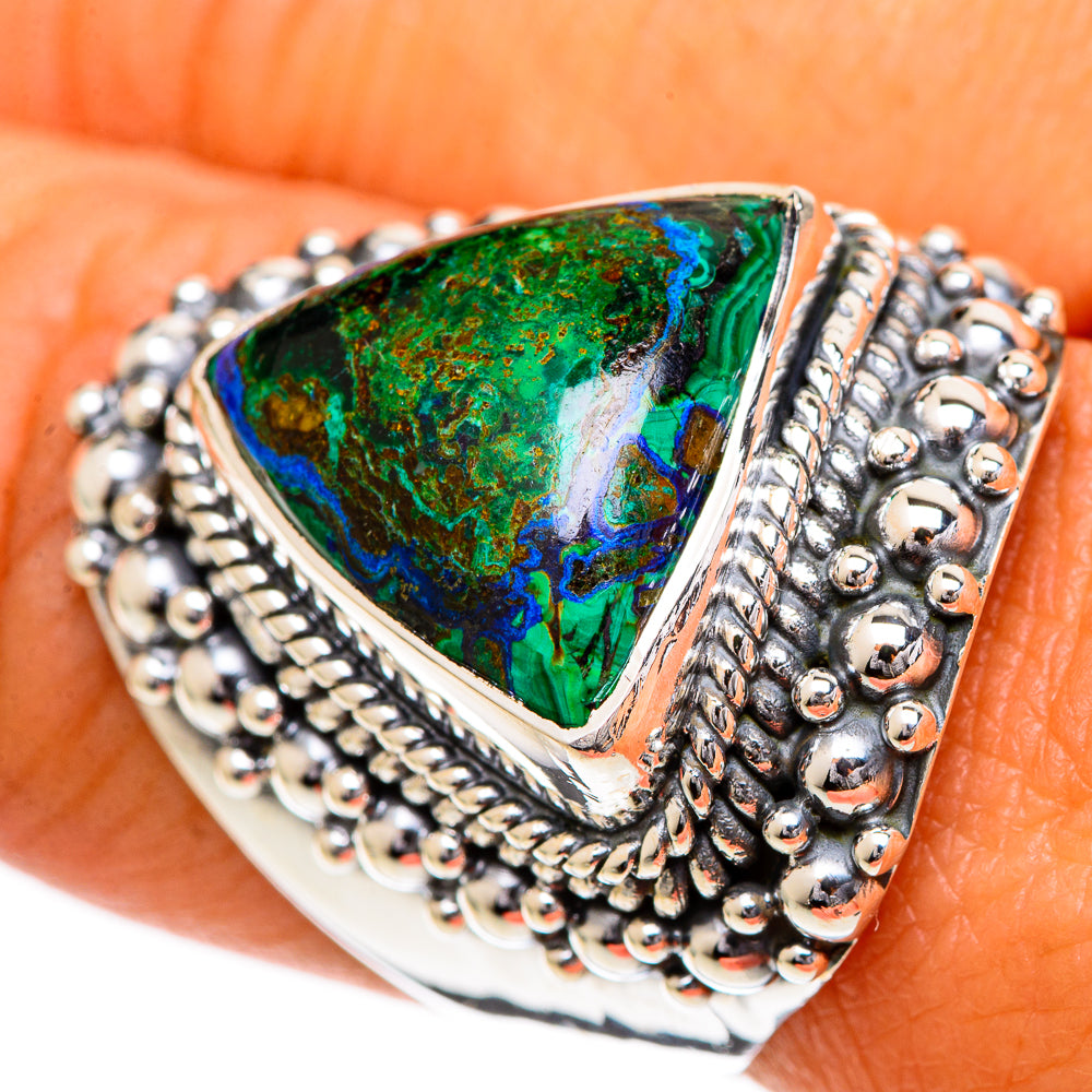 Azurite Malachite Rings handcrafted by Anasilvercos - RING107105