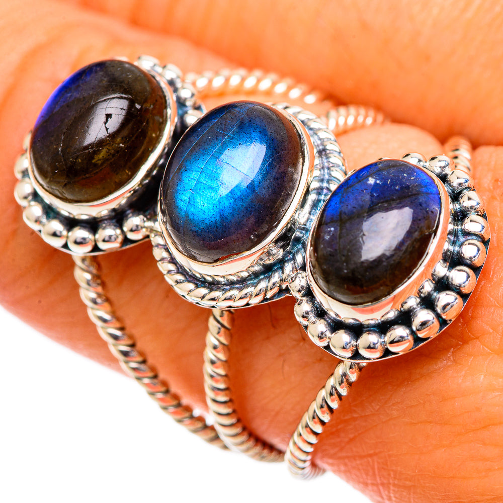 Labradorite Rings handcrafted by Anasilvercos - RING107107