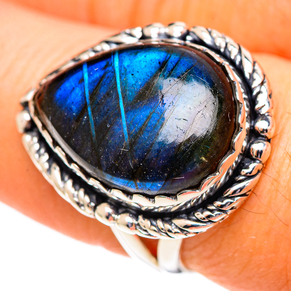 Labradorite Rings handcrafted by Anasilvercos - RING107129