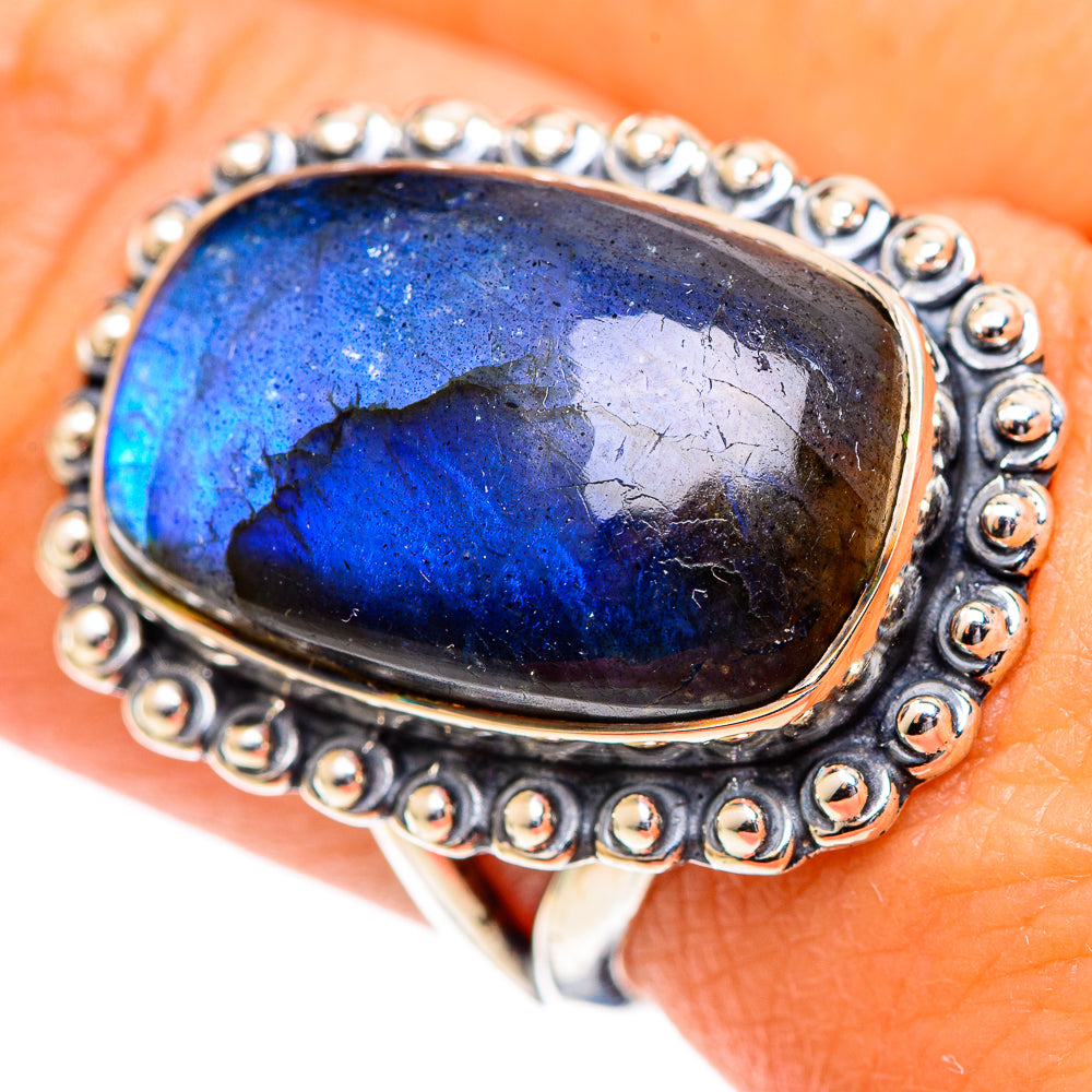 Labradorite Rings handcrafted by Anasilvercos - RING107133
