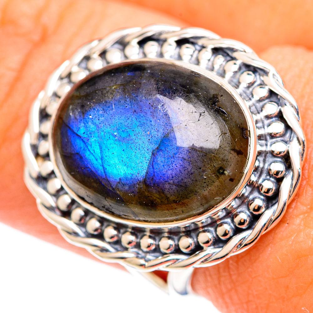 Labradorite Rings handcrafted by Anasilvercos - RING107135