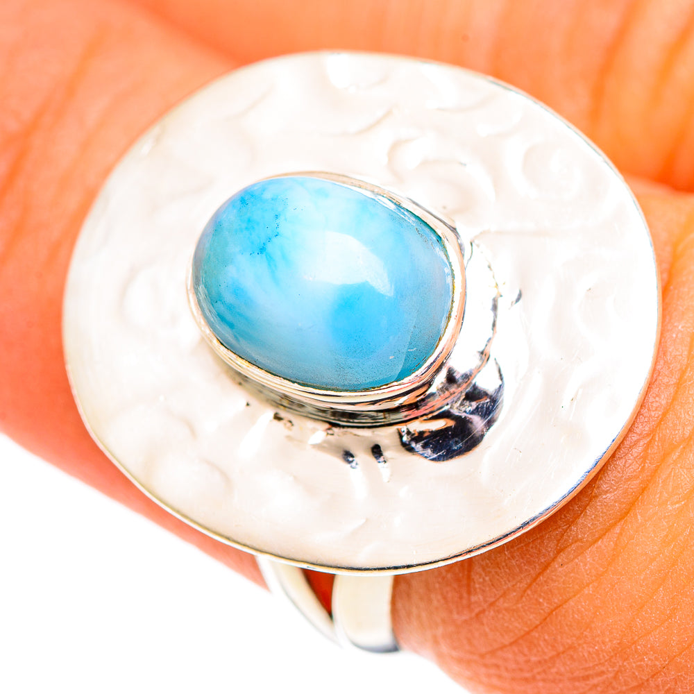 Larimar Rings handcrafted by Anasilvercos - RING107136