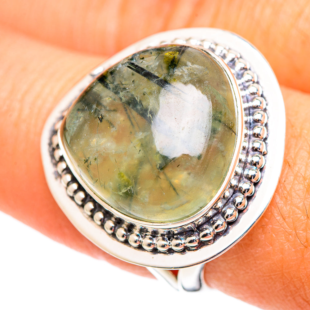 Prehnite Rings handcrafted by Anasilvercos - RING107139