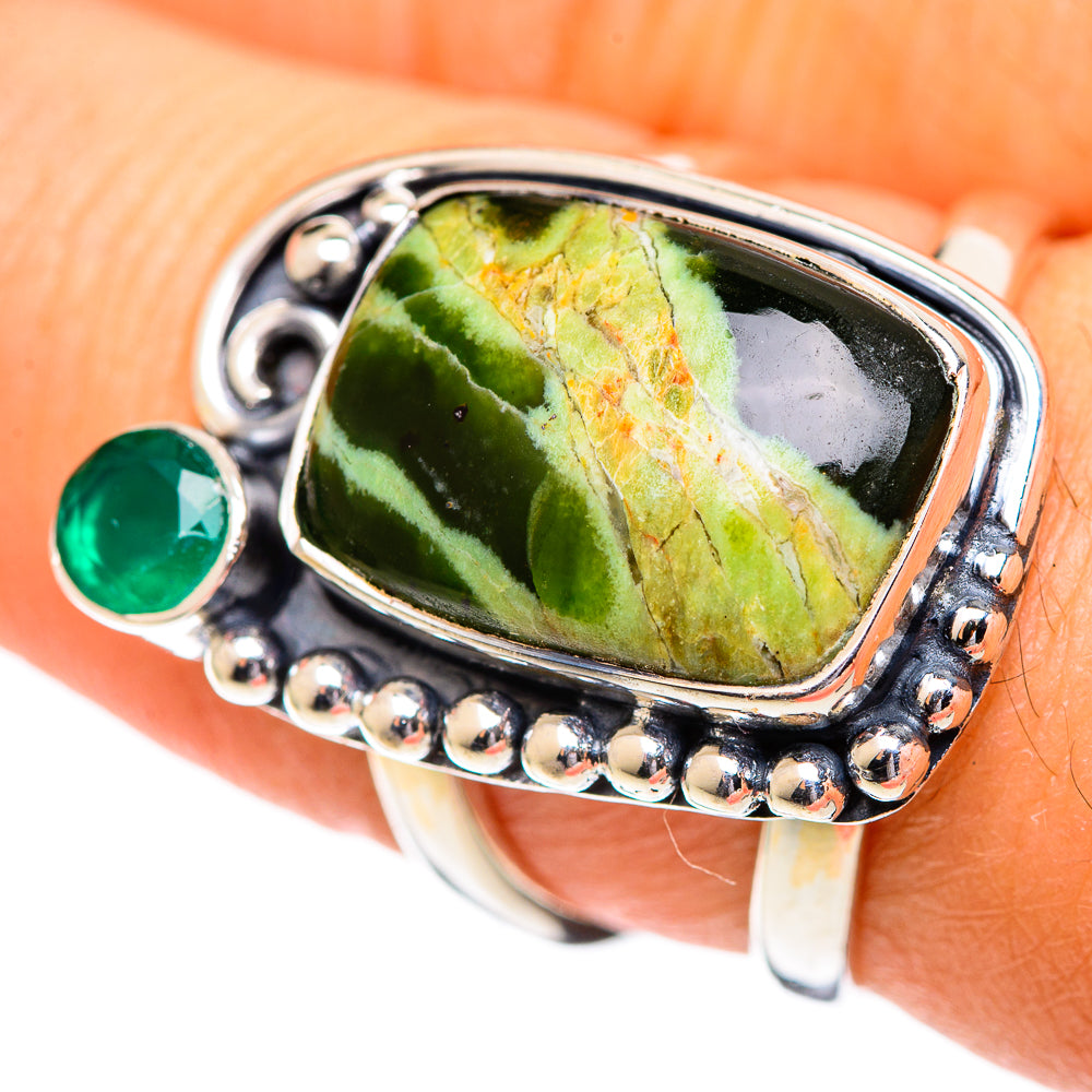 Rainforest Jasper Rings handcrafted by Anasilvercos - RING107140