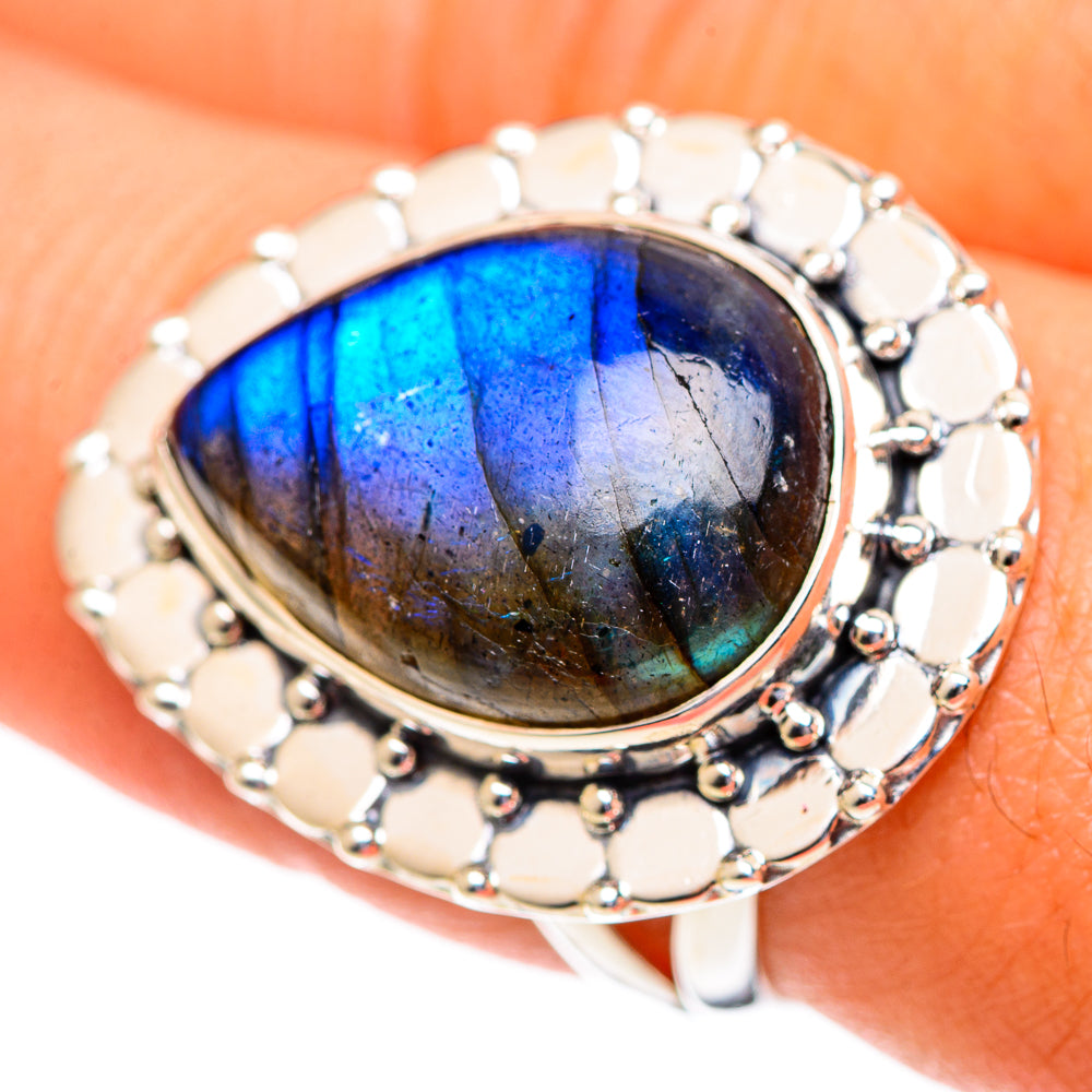 Labradorite Rings handcrafted by Anasilvercos - RING107164