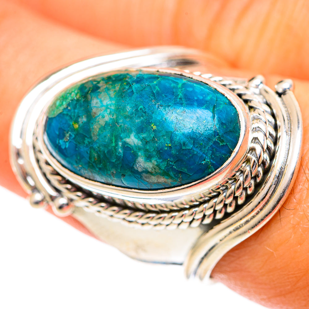 Chrysocolla Rings handcrafted by Anasilvercos - RING107165