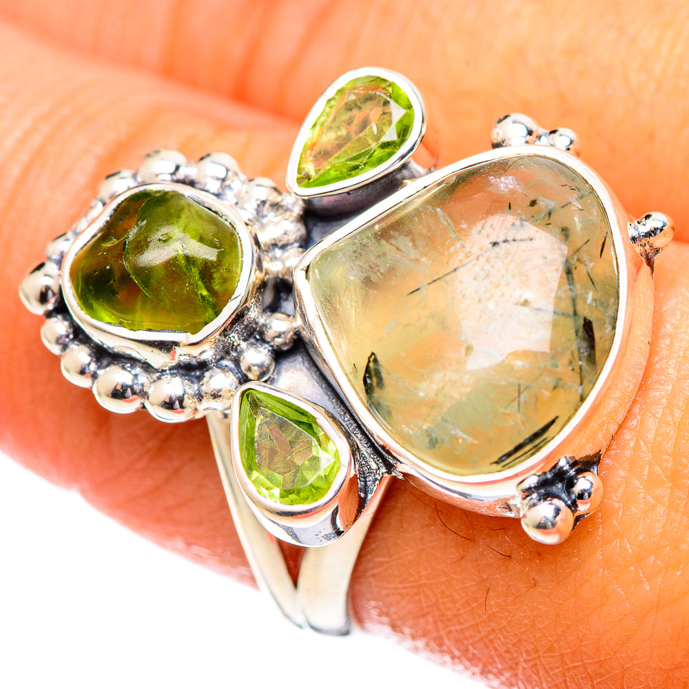 Prehnite Rings handcrafted by Anasilvercos - RING107172